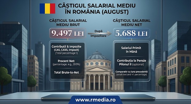 salariu mediu brut august 2026